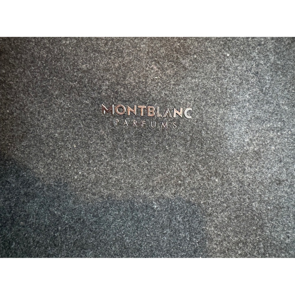 Montblanc Parfums Toiletry Dopp Kit Bag Mens OS Charcoal Grey Felt Zip Closure - Picture 6 of 9